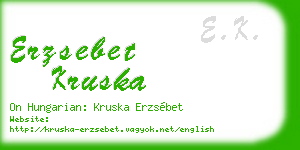 erzsebet kruska business card